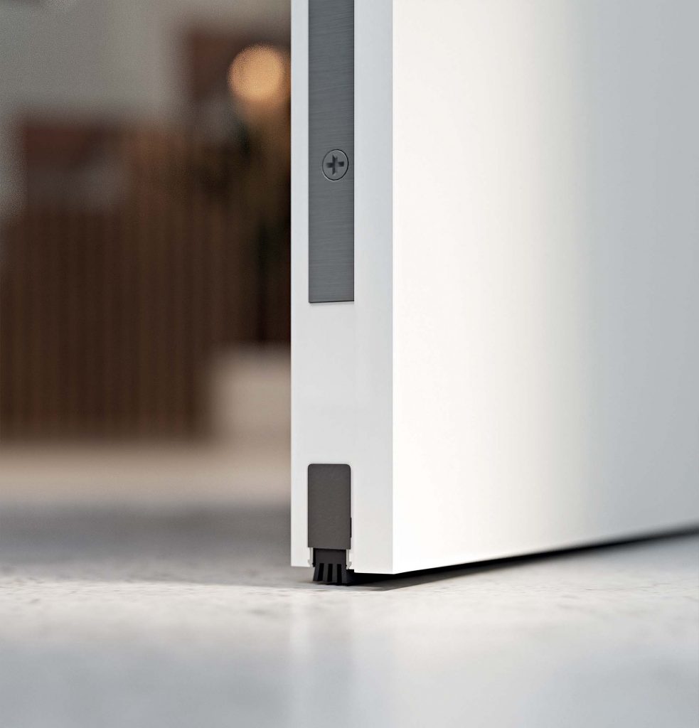 Zoom Bloc-porte isotherme DÉCO poussant gauche modèle Integra, laqué blanc