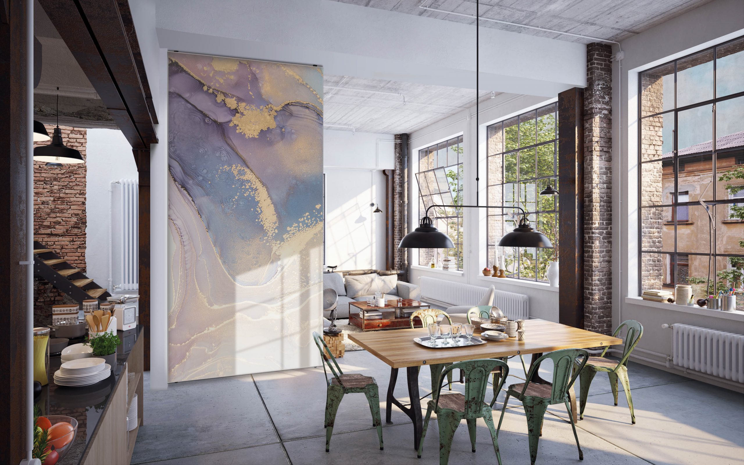 Cloison fixe IMAGO salon / salle à manger modèle design perle