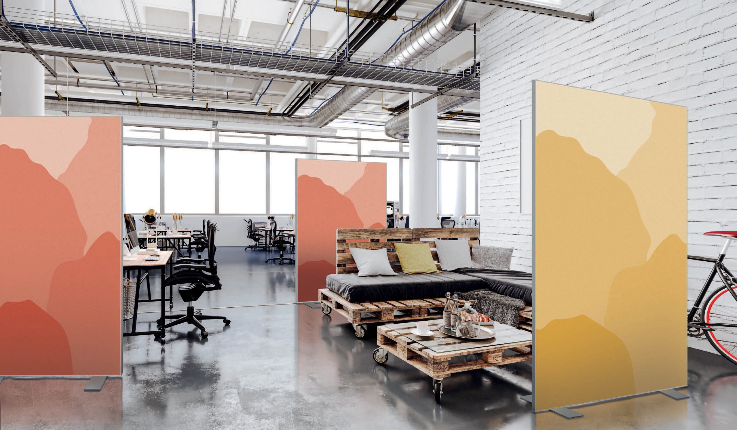 Cloison fixe IMAGO espace pro modèle reflets