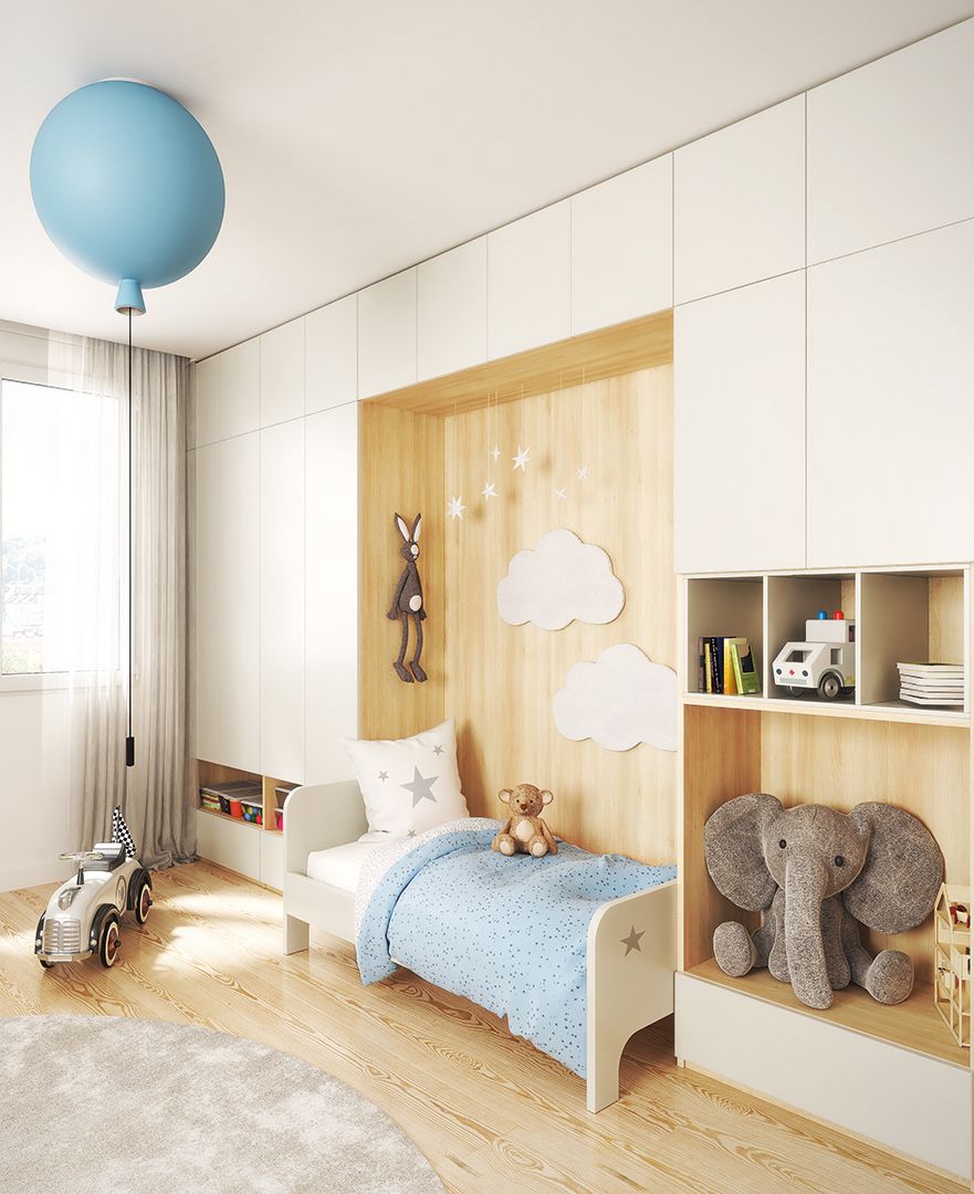 Rangement sur-mesure blanc premium et acacia