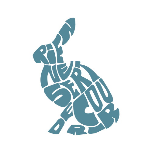 Caligramme Bleu paon