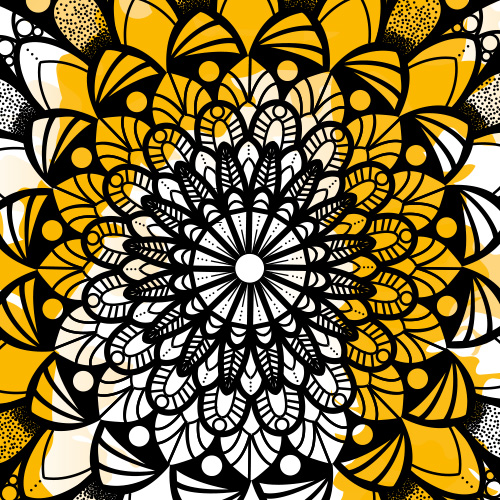 Mandala Jaune épice