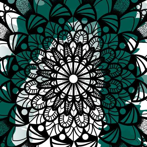 Mandala Vert tropical