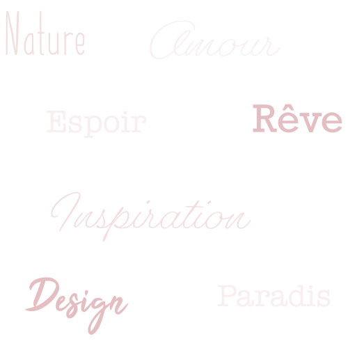 Mots Rose pastel